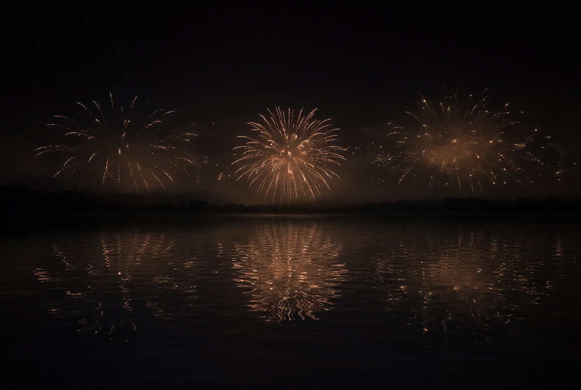 Vuurwerk boven water